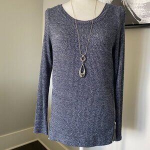 Rachel Roy Loose-Knit Sweater with Side Zippers